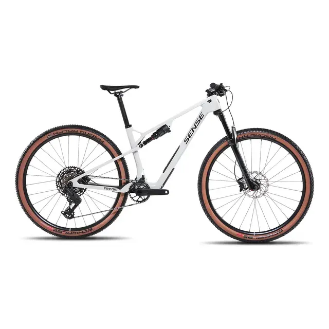 Bicicleta Sense Invictus G3 Sport 12v Full Suspension Carbon Branco 17  