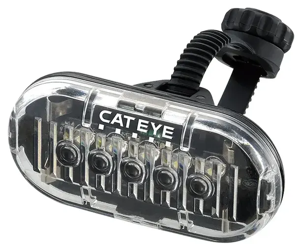 CatEye OMNI 5 frontal TL-LD155-F com cinco LEDs brancos; foto do anúncio Mercado Livre.