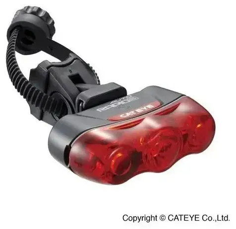 Lanterna Traseira Cateye Rapid 3 Auto com LED 15lm para Bicicleta
