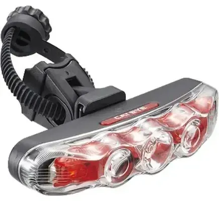 Farol Vista Light Tl Ld650 Rapid 5 Leds Com Bateria Preto E Vermelho